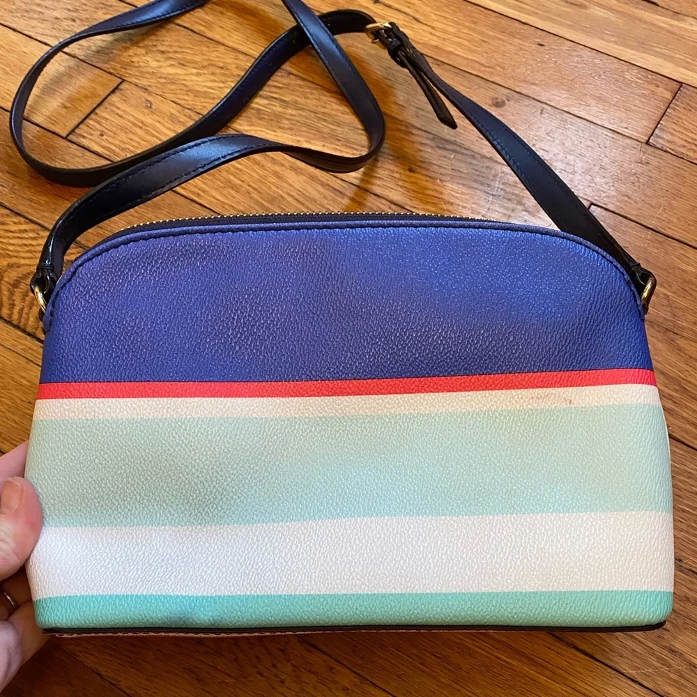 KATE SPADE Wellesley Hanna Stripe Crossbody Shoulder Purse Handbag Multicolor